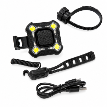 Rechargeable Bicycle LED Light & Horn with Warning Flash