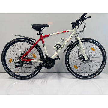 Speed 115 Hybrid Bicycle 700C &ndash; White & Red