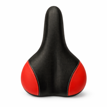 High-Quality Black & Red Bicycle Comfort Seat