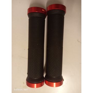 High-Quality Red Grip Set with L-Key Locks – Anti-Slip Bicycle Handlebar Grips