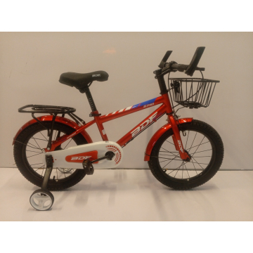BDF 16" Shine Red Kids Bicycle with Basket & Carrier