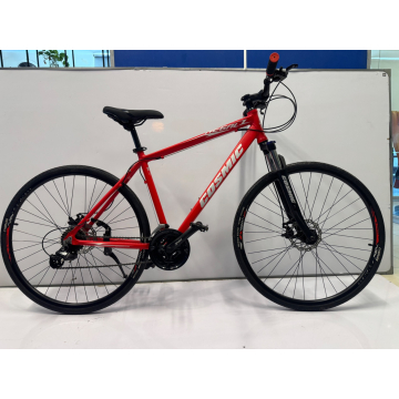 COCMIC REGAL Hybrid Bicycle Red & White – Alloy Frame