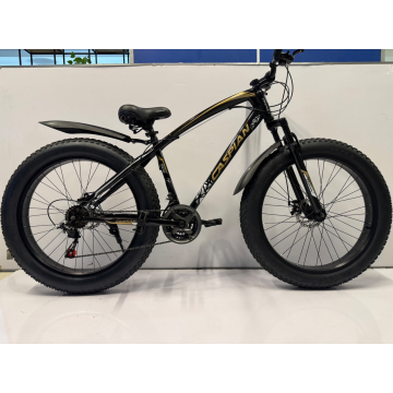 Caspian 900 Fat Tire 26" Mountain Bike – Black & Golden